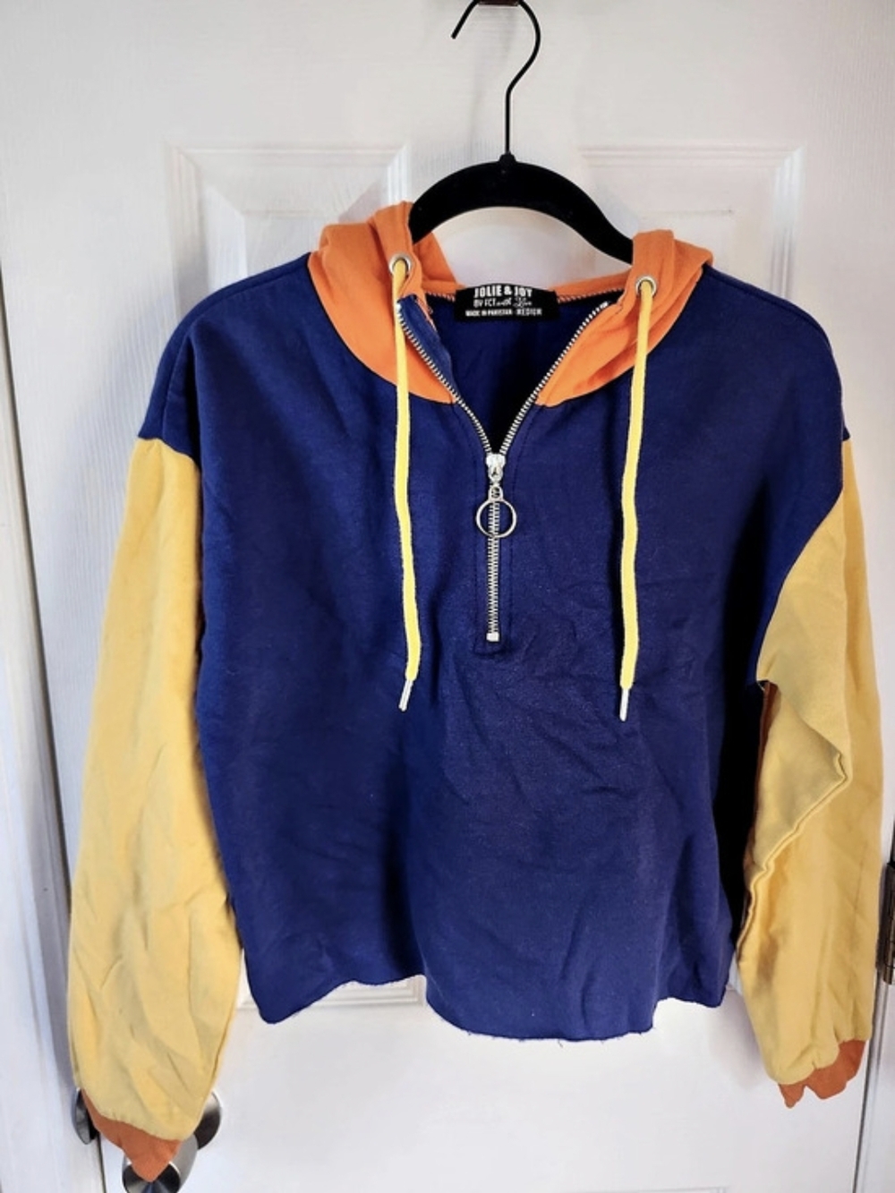 Jolie & Joy Colorblock Hooded Jacket Size Medium